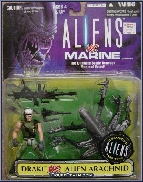 Drake vs Alien Arachnid - Aliens - Aliens vs. Marine - Kenner Action Figure