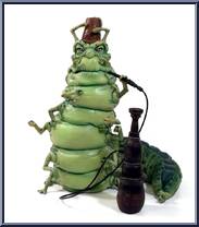 Caterpillar (Flatter green, Striped tail) from American McGee's Alice - Series 1 manufactured by Milo's Workshop [Loose]