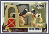 Ranch Stable (Cows) from Animal Acres - Open Range Collection manufactured by Lanard Toys [Front]