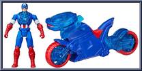 Captain America (Shield-Shot Cycle) from Avengers - Epic World of Action manufactured by Hasbro [Loose]