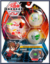 Diamond Cyndeous from Bakugan - Battle Planet - Starter Pack manufactured by Spinmaster [Front]