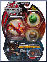 Pyrus Mantanoid from Bakugan - Battle Planet - Starter Pack manufactured by Spinmaster [Front]