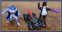Batman & The Penguin & Batmobile Action Figure
