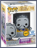Cogsworth (Cobbler Pan) (Black & White) (Chase) from Beauty and the Beast - Pop! Vinyl Figures manufactured by Funko [Front]