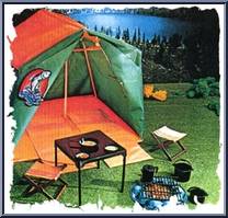 Campin' Tent (Orange, Green) Action Figure