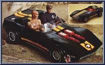 Lazervette (Black) from Big Jim - P.A.C.K. Vehicles manufactured by Mattel [Loose]