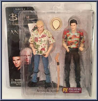 Angel & Spike (Hawaiian) from Buffy the Vampire Slayer - Deluxe Figures - Series 2 manufactured by Diamond Select [Front]