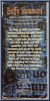 Buffy (Prophecy Girl) from Buffy the Vampire Slayer - Exclusives manufactured by Moore [Back]