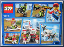 Ambulance Plane from City - Box Sets manufactured by Lego [Back]
