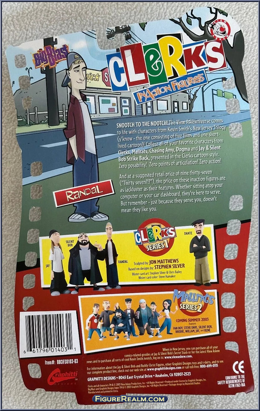 Randal Graves - Clerks Inaction Figures - Series 1 - Clerks - Graphitti ...