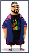 Bear-y Curious Kev (Rainbow Paw Print Shirt)  Action Figure