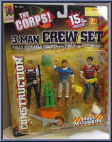 3 Man Crew Set #1 (Construction) from Corps! - Basic Series manufactured by Lanard Toys [Front]
