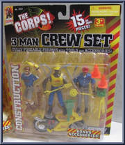3 Man Crew Set #2 (Construction) from Corps! - Basic Series manufactured by Lanard Toys [Front]