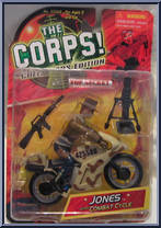Jones (with Combat Cycle) from Corps! - Basic Series manufactured by Lanard Toys [Front]