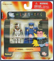 Cyborg / Raven from DC Minimates - Series 8 manufactured by Diamond Select [Front]