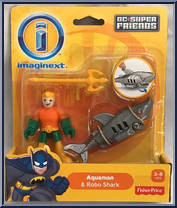 Aquaman & Robo Shark from DC Super Friends - Imaginext manufactured by Fisher-Price [Front]
