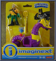 Aquaman & Seahorse (Purple) from DC Super Friends - Imaginext manufactured by Fisher-Price [Front]