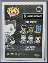 Joker (Black / White) from DC Super Heroes - Pop! Vinyl Figures manufactured by Funko [Back]