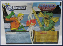 Aquaman vs. Mer-Man from DC Universe vs Masters of the Universe - Basic Series manufactured by Mattel [Back]