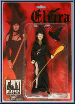 Elvira Witch Variant (with Broom) from Elvira Mistress of the Dark - Basic Series manufactured by Figures Toy Company [Front]