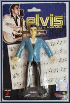 Elvis (Blue Jacket) from Elvis Presley - Bendables manufactured by NJ Croce [Front]