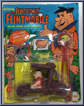 Flintmobile (with Fred and Barney) (Dark Brown) from Flintstones - Basic Series manufactured by AHI [Front]
