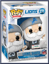 Lions Santa (Throwing) from Football - Holiday Pop! manufactured by Funko [Front]