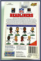 Kerry Collins from Football Headliners - 1996 Season manufactured by Corinthian [Back]