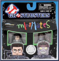 Egon Spengler (Courtroom) / Scolari Brother Tony from Ghostbusters - Minimates - Toys R Us - Series 3 manufactured by Diamond Select [Front]