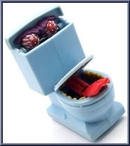 Fearsome Flush from Ghostbusters - The Real - Super Fright Features manufactured by Kenner [Loose]
