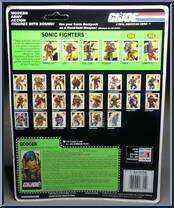 Dodger from G.I. Joe - Classic Collection - Sonic Fighters manufactured by Hasbro [Back]
