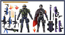 Steel Corps Commander vs. Twilight Guard from G.I. Joe - Classified - Basic Series manufactured by Hasbro [Loose]