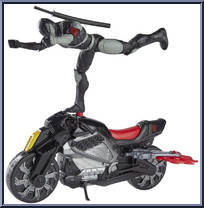 Snake Eyes (with Stealth Cycle) from G.I. Joe - Origins - Vehicles manufactured by Hasbro [Loose]