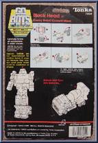 Block Head from Go-Bots - 1984 Series manufactured by Tonka [Back]