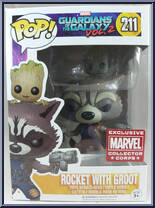 Rocket (with Groot) from Guardians of the Galaxy - Volume 2 - Pop! Vinyl Figures manufactured by Funko [Front]
