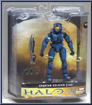 Spartan Soldier CQB (Blue) from Halo 3 - Series 1 - Multiplayer manufactured by McFarlane [Front]