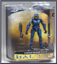 Spartan Soldier Mark VI (Blue) from Halo 3 - Series 1 - Multiplayer manufactured by McFarlane [Front]