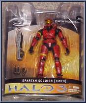 Spartan Soldier Mark VI (Red) (Mass) from Halo 3 - Series 1 - Multiplayer manufactured by McFarlane [Front]