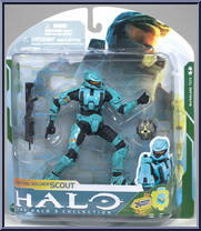 Spartan Soldier Scout (Cyan) from Halo 3 - Series 5 - Equipment Edition manufactured by McFarlane [Front]