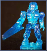Spartan (Mystery) (Blue Active Camo) from Halo - Blind Bags - Series  5 manufactured by Mega Bloks [Loose]