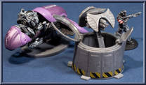 Ghost vs Wolf Spider Turret from Halo - Micro Ops - Series 1 manufactured by McFarlane [Loose]
