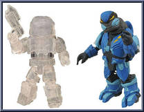 Spartan (Active Camouflage) / Elite Assault (Blue) from Halo - Minimates - Toys R Us - Series 2 manufactured by Diamond Select [Loose]