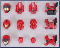 Air Assault Armor Pack (Team Red) from Halo Reach - Series 4 - Armor Packs manufactured by McFarlane [Loose]