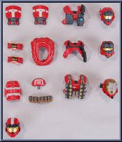 Grenadier Armor Pack (Red) from Halo Reach - Series 4 - Armor Packs manufactured by McFarlane [Loose]