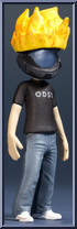 Flaming ODST Helmet and ODST T-Shirt Action Figure