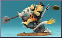 Fred Flintstone on Chopper from Hanna Barbera - Series 1 manufactured by McFarlane [Loose]