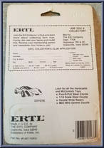 Coyote from Hardcastle and McCormick - Diecast manufactured by ERTL [Back]