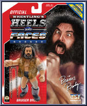 Bruiser Brody (Fur Vest) from Heels and Faces - Series 2 manufactured by Zombie Sailor's Toys [Front]