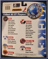 Pavel Bure (Russia) from Heroes of the Ice - Teams of the World manufactured by PrimeTime Industries [Back]