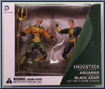 Aquaman vs Black Adam from Injustice: Gods Among Us - Basic Series manufactured by DC Collectibles [Front]